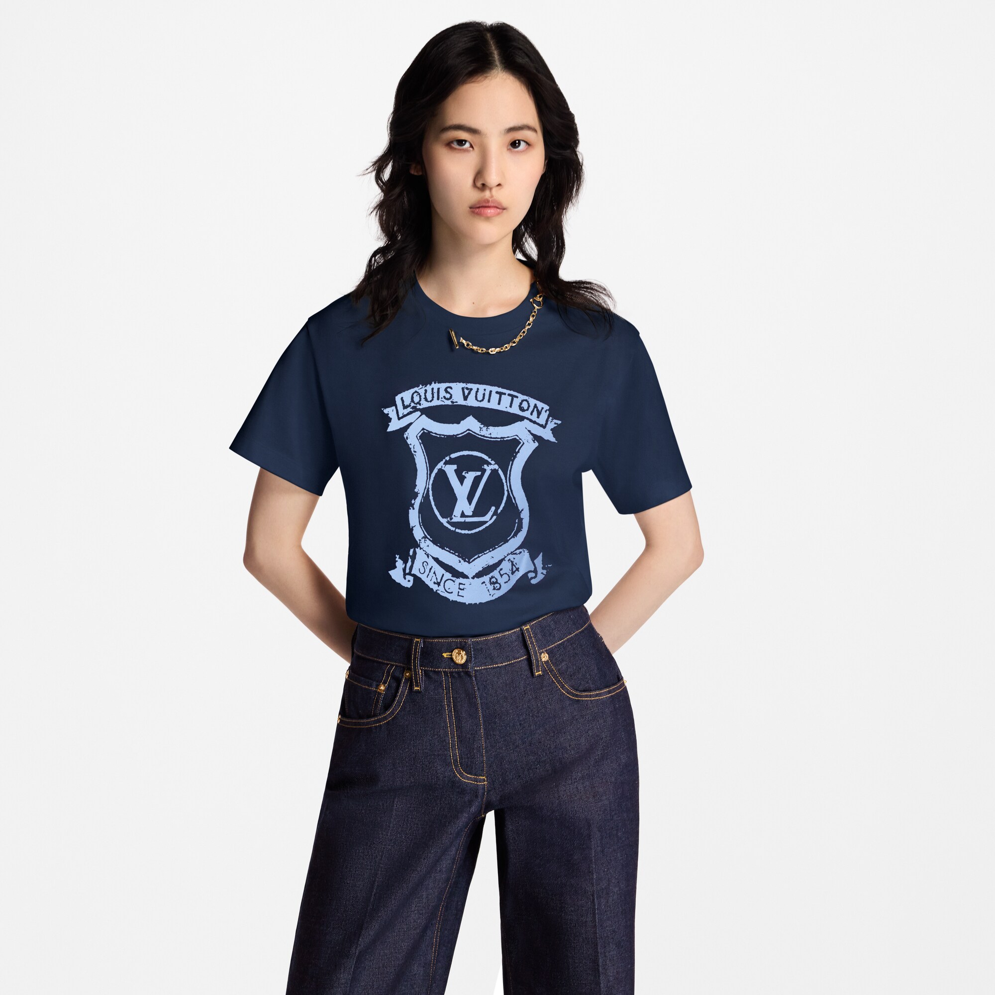 Tee-Shirt W/ LV Crest  in Women