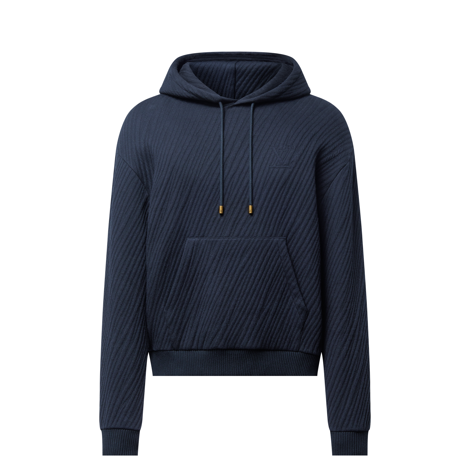 質感提花針織連帽上衣  in 男士