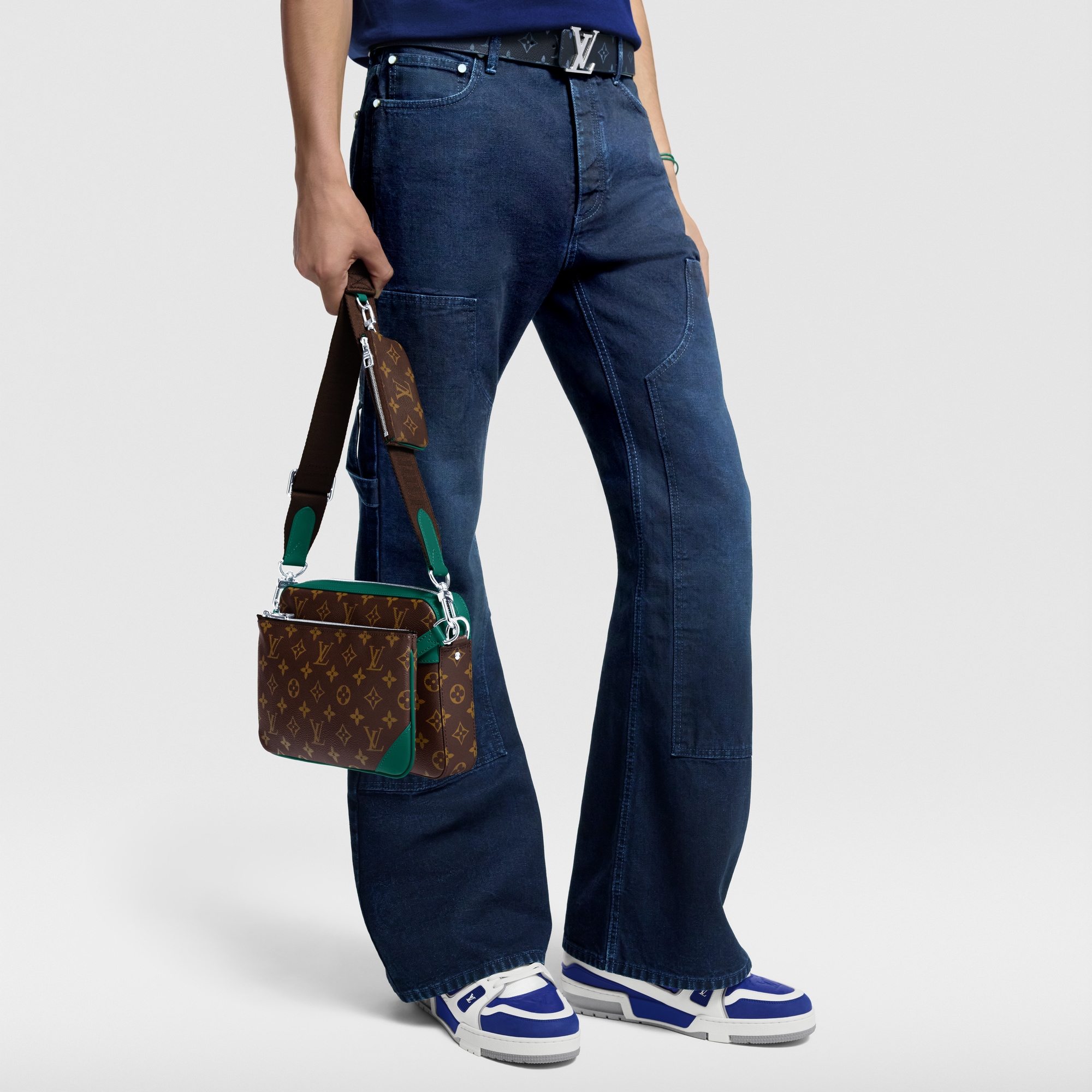 Trio 郵差包 Monogram Macassar in 時尚手袋及小型皮具