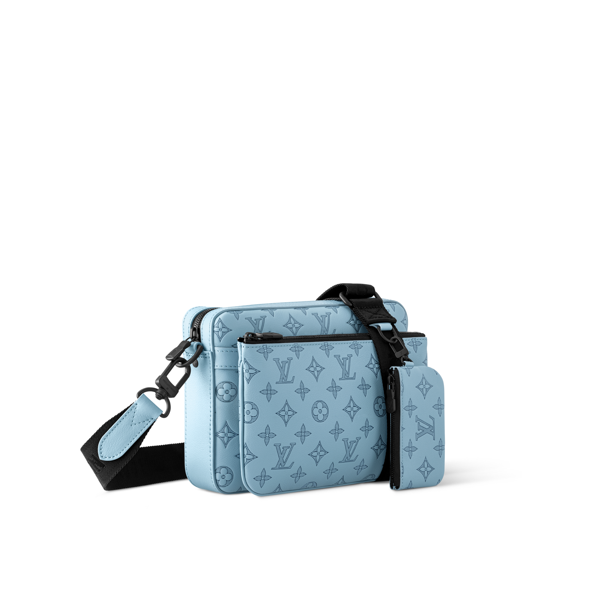 Trio 郵差包 Monogram Shadow 皮革 in 時尚手袋及小型皮具