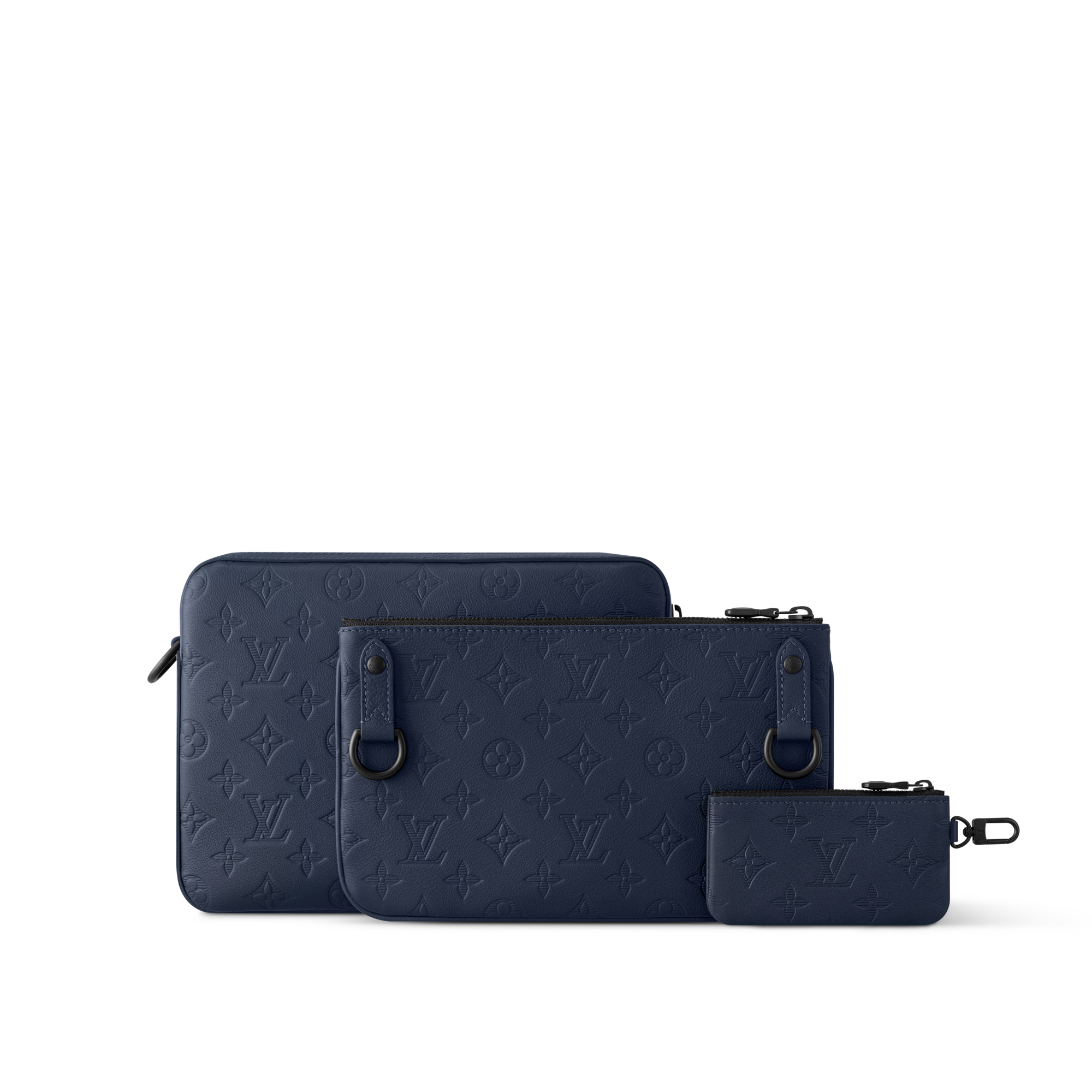 Trio 郵差包 Monogram Shadow 皮革 in 時尚手袋及小型皮具