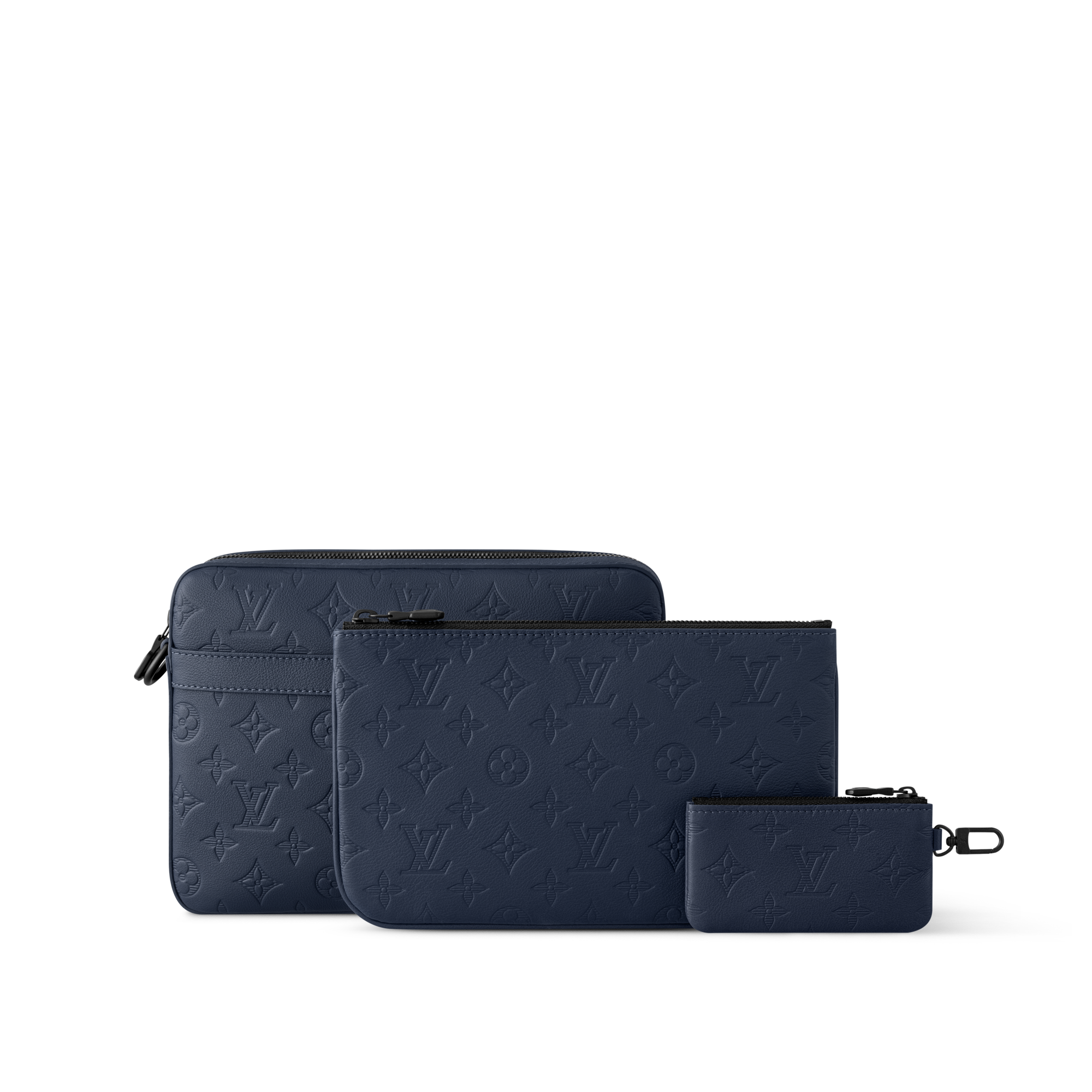 Trio 郵差包 Monogram Shadow 皮革 in 時尚手袋及小型皮具