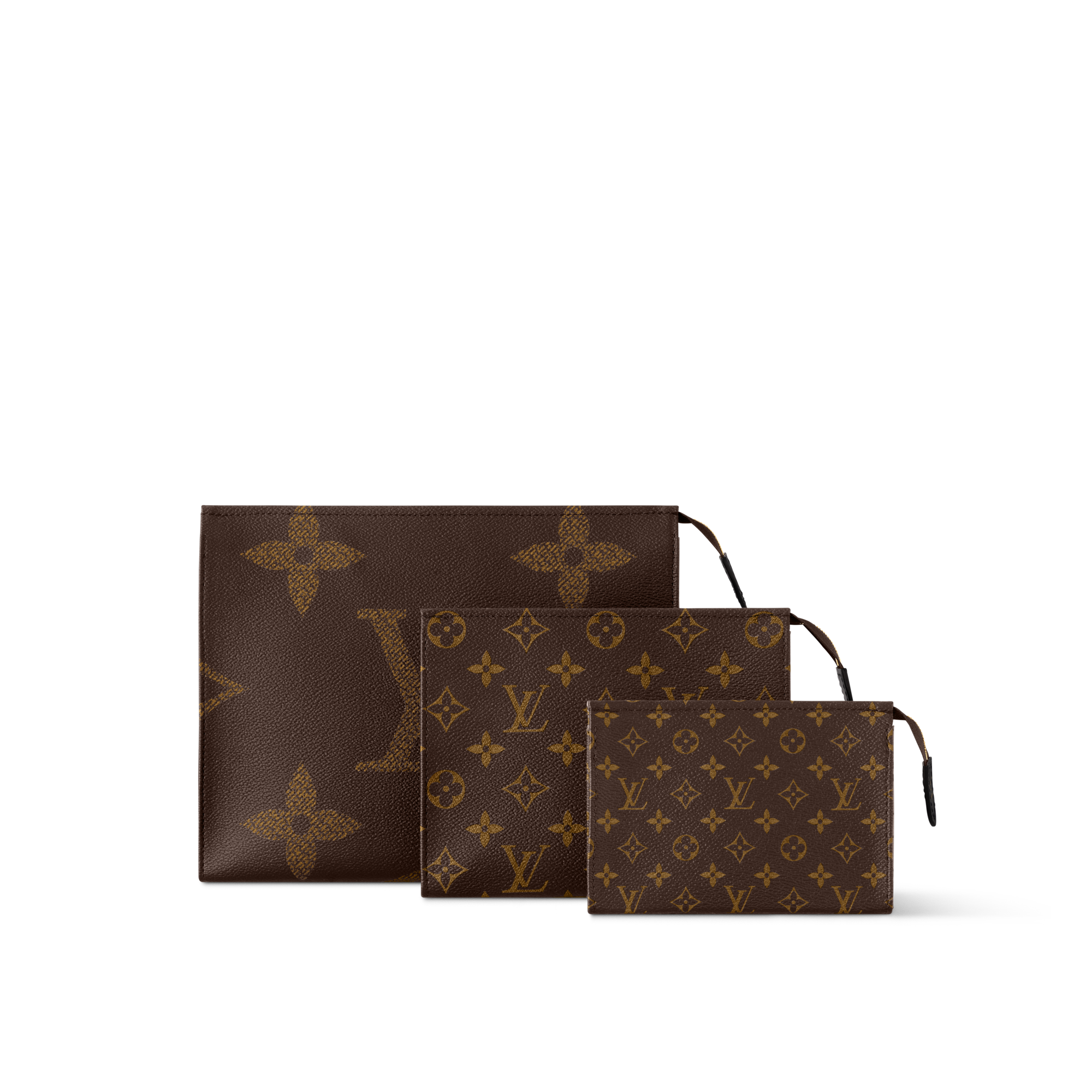 Trio Toilet Pouch 其他 Monogram 帆布 in 男士