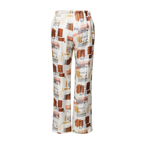 Trunk Print Pajama Pants in Women's Ready to Wear Pants and Shorts collections by Louis Vuitton (Product zoom)