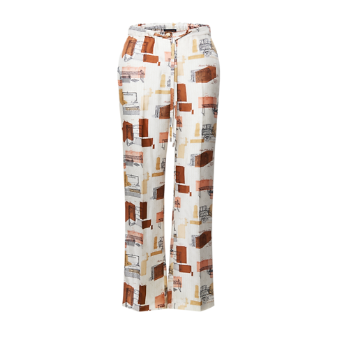 Trunk Print Pajama Pants in Women's Ready to Wear Pants and Shorts collections by Louis Vuitton (Product zoom)