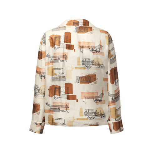 Trunk Print Pajama Shirt in Women's Ready to Wear Tops and Shirts collections by Louis Vuitton (Product zoom)
