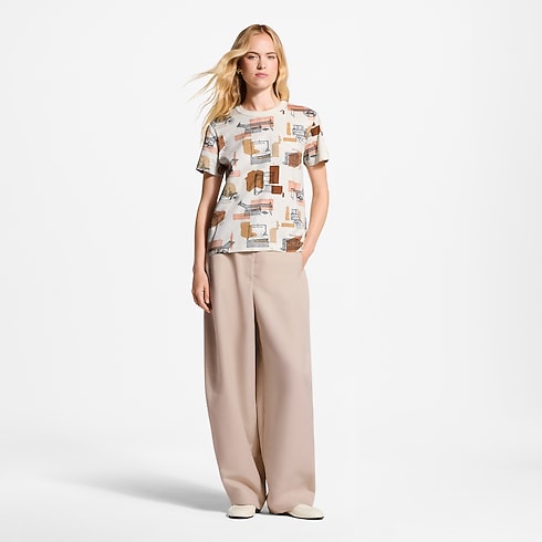 Trunk Print T-Shirt in Women's Ready to Wear T-shirts and Sweatshirts collections by Louis Vuitton (Product zoom)