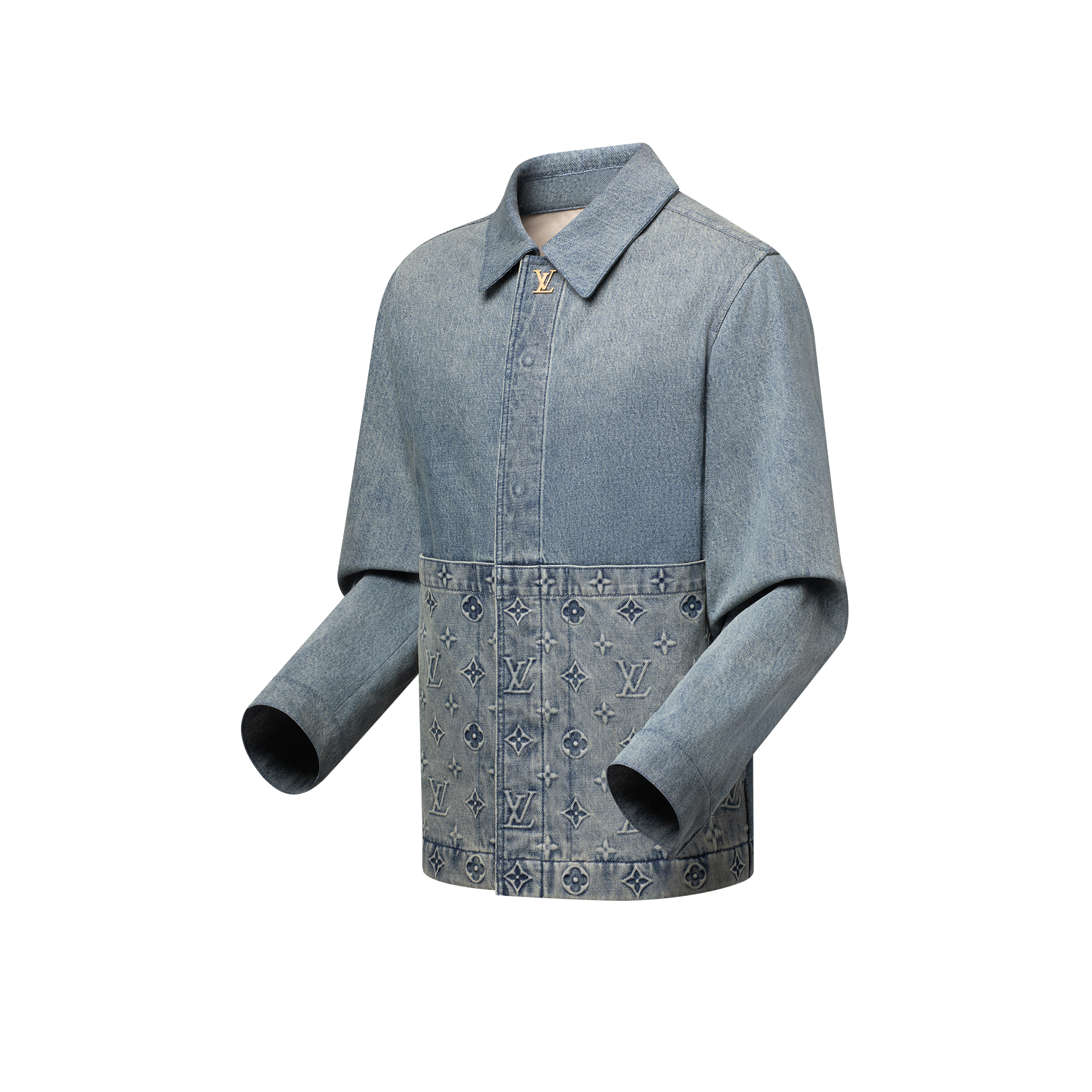 Upcycled Denim Canvas Jacket  in Men