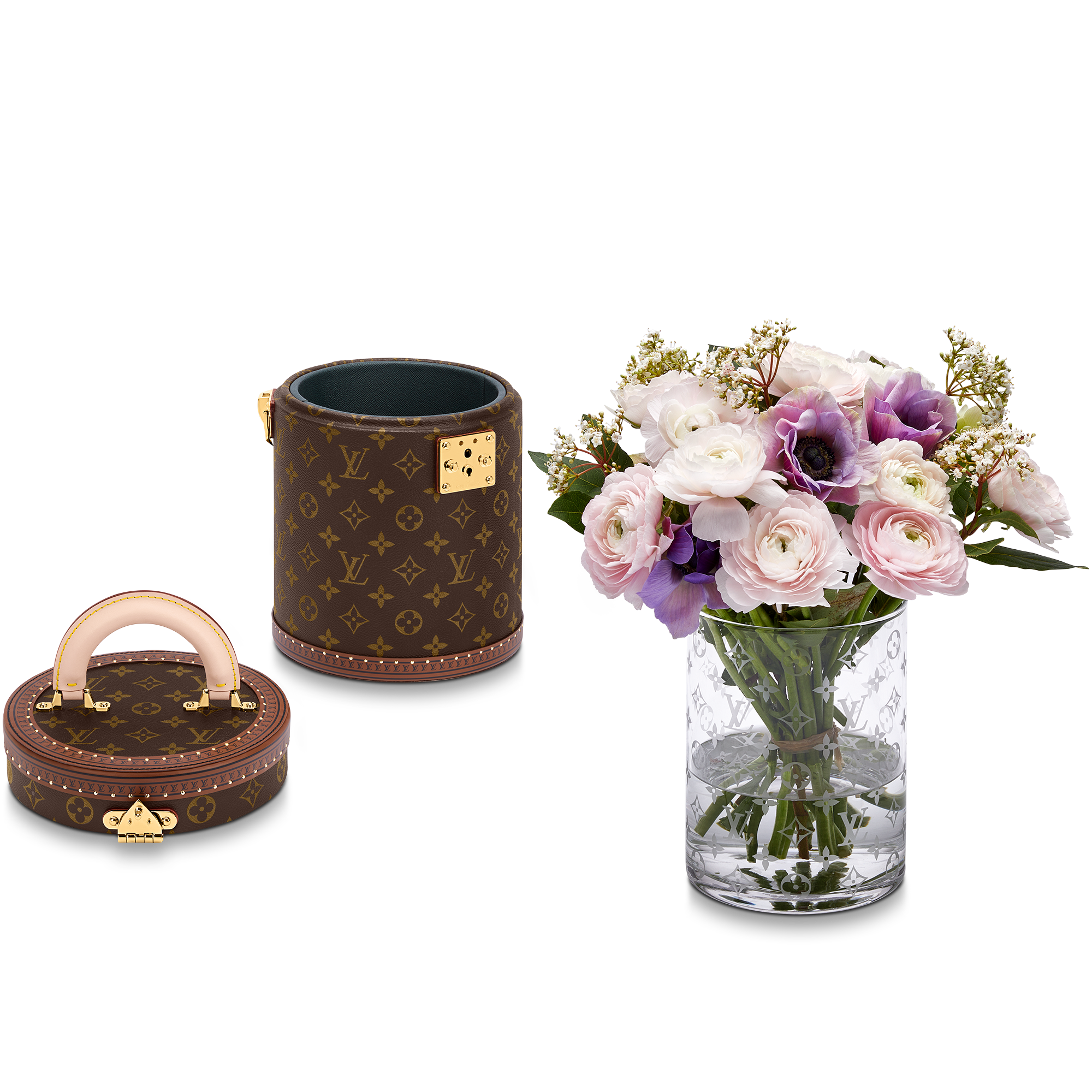 Vase Cannes Monogram Canvas in Trunks, Travel and Home