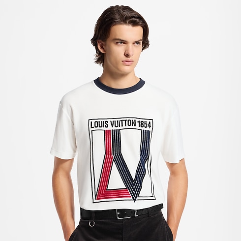 絲絨圖案短袖T恤 in 男士's 時裝系列 時裝總覽 collections by Louis Vuitton (產品縮放)