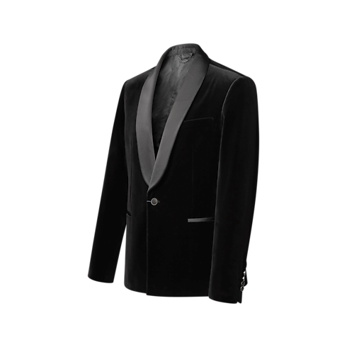Velvet Single-Breasted Tuxedo Jacket in Men's New In Men } collections by Louis Vuitton (Product zoom)