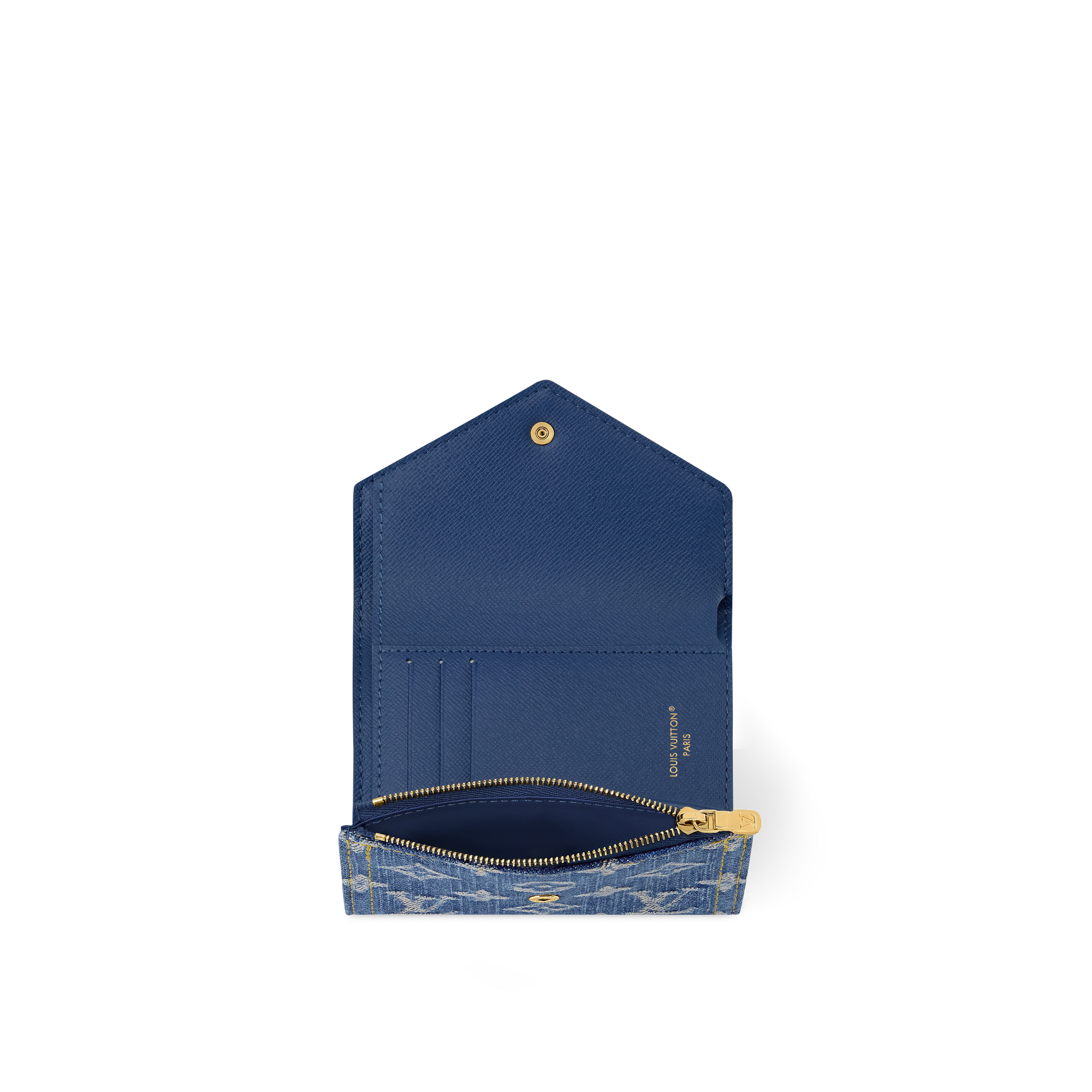 Victorine Wallet Monogram Denim in Women