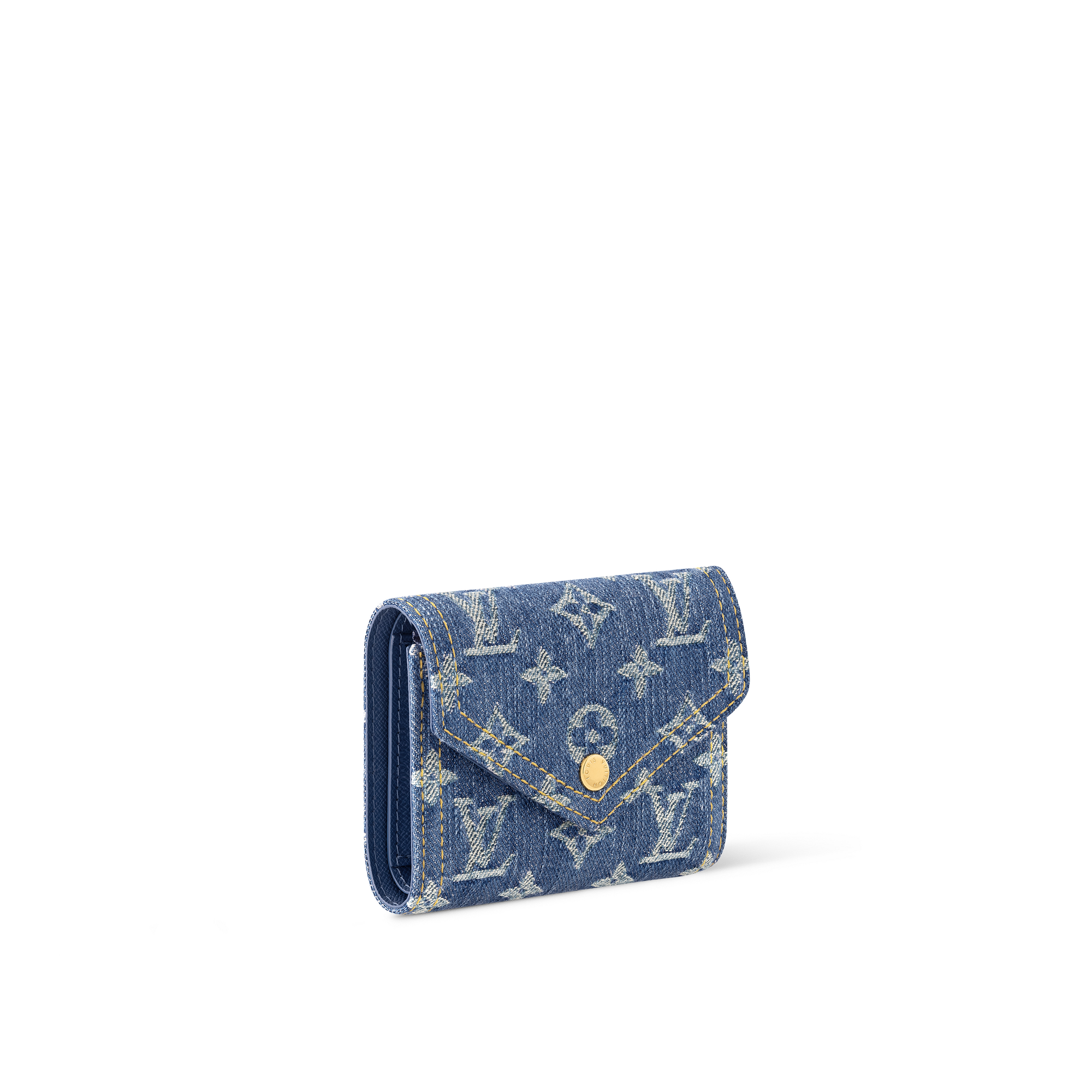 Victorine Wallet Monogram Denim in Women