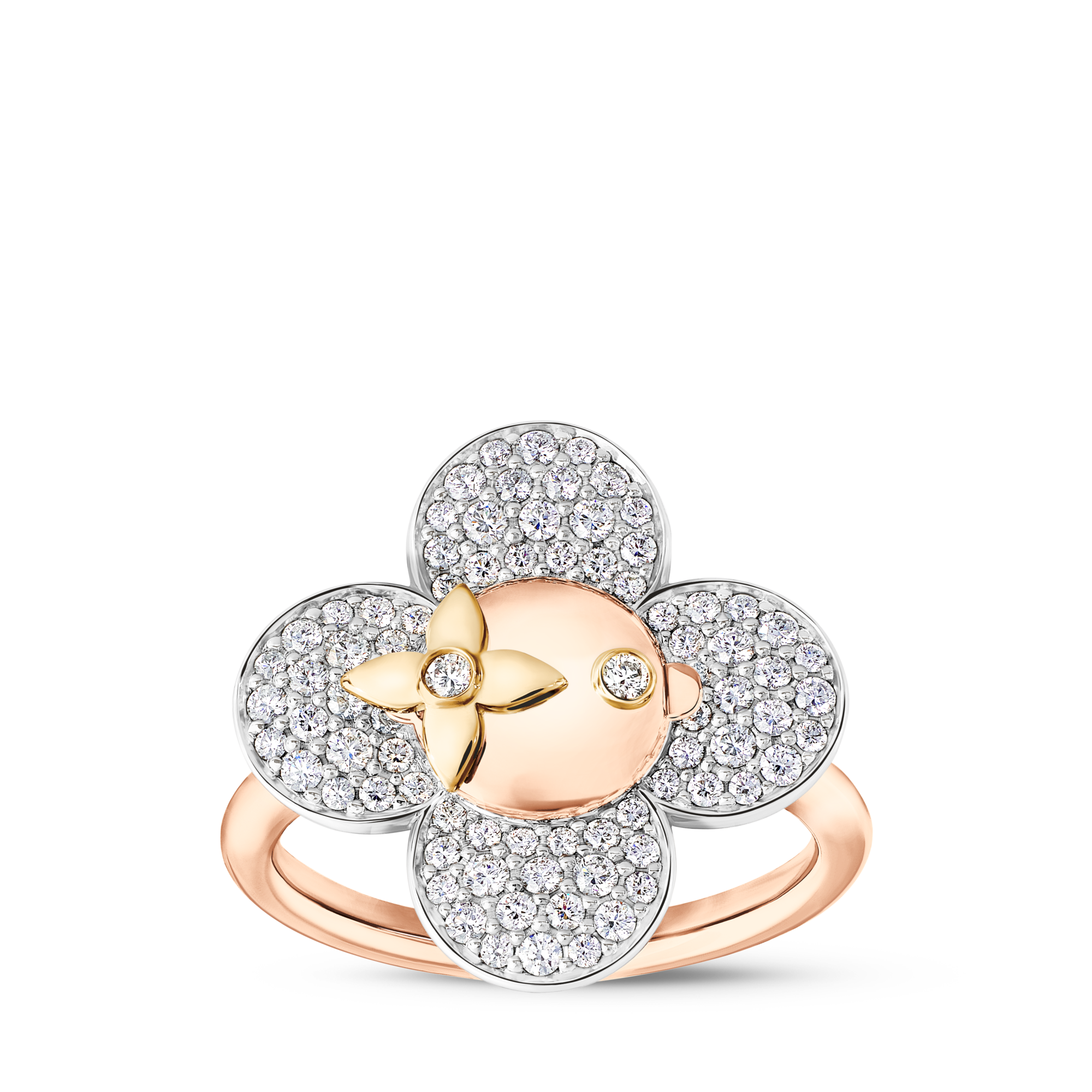 Vivienne Ring, 3 Golds and Diamonds  in Jewellery