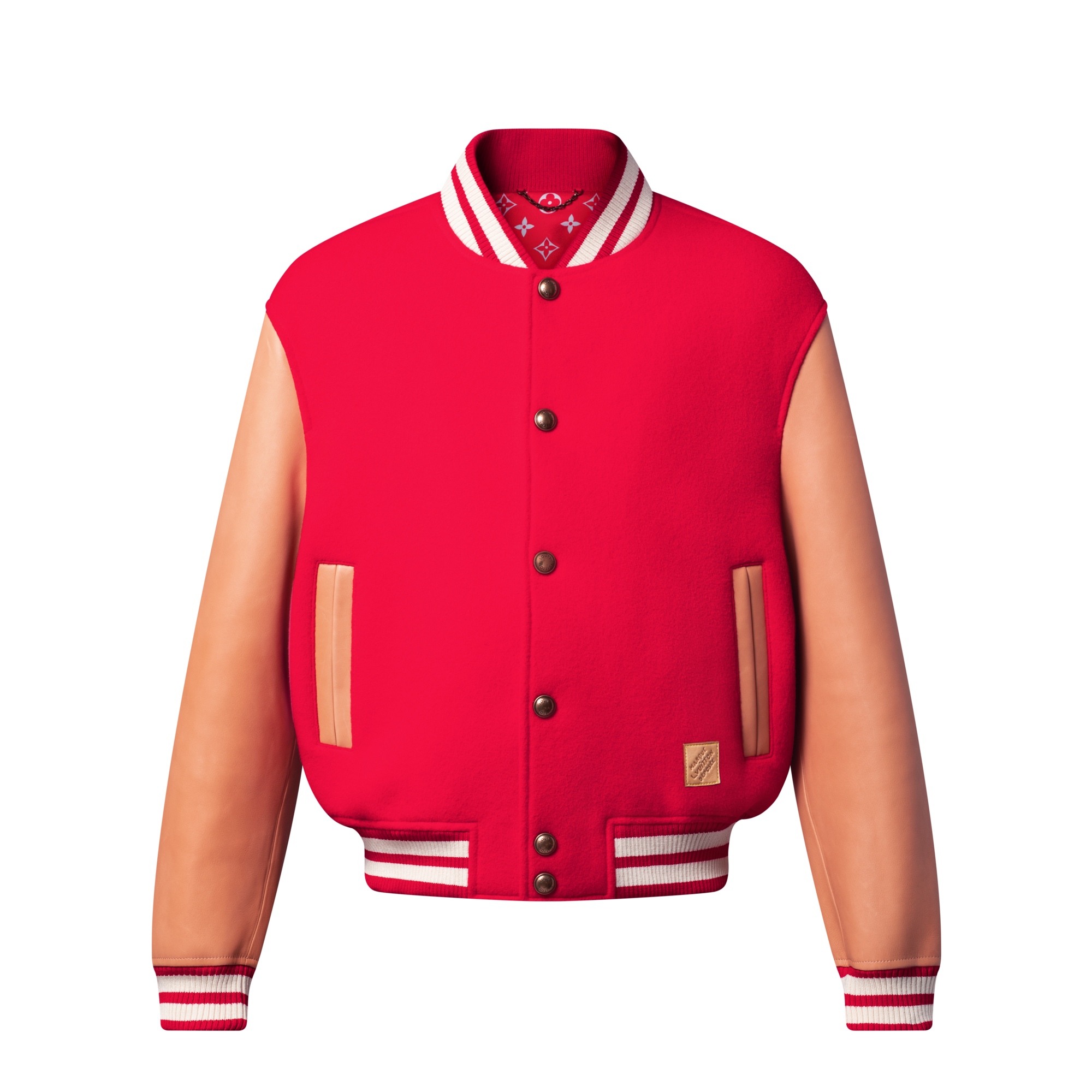 Vvn Leather Varsity Jacket  in Men