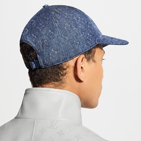 Washed Monogram Ghost Cap cropped worn view