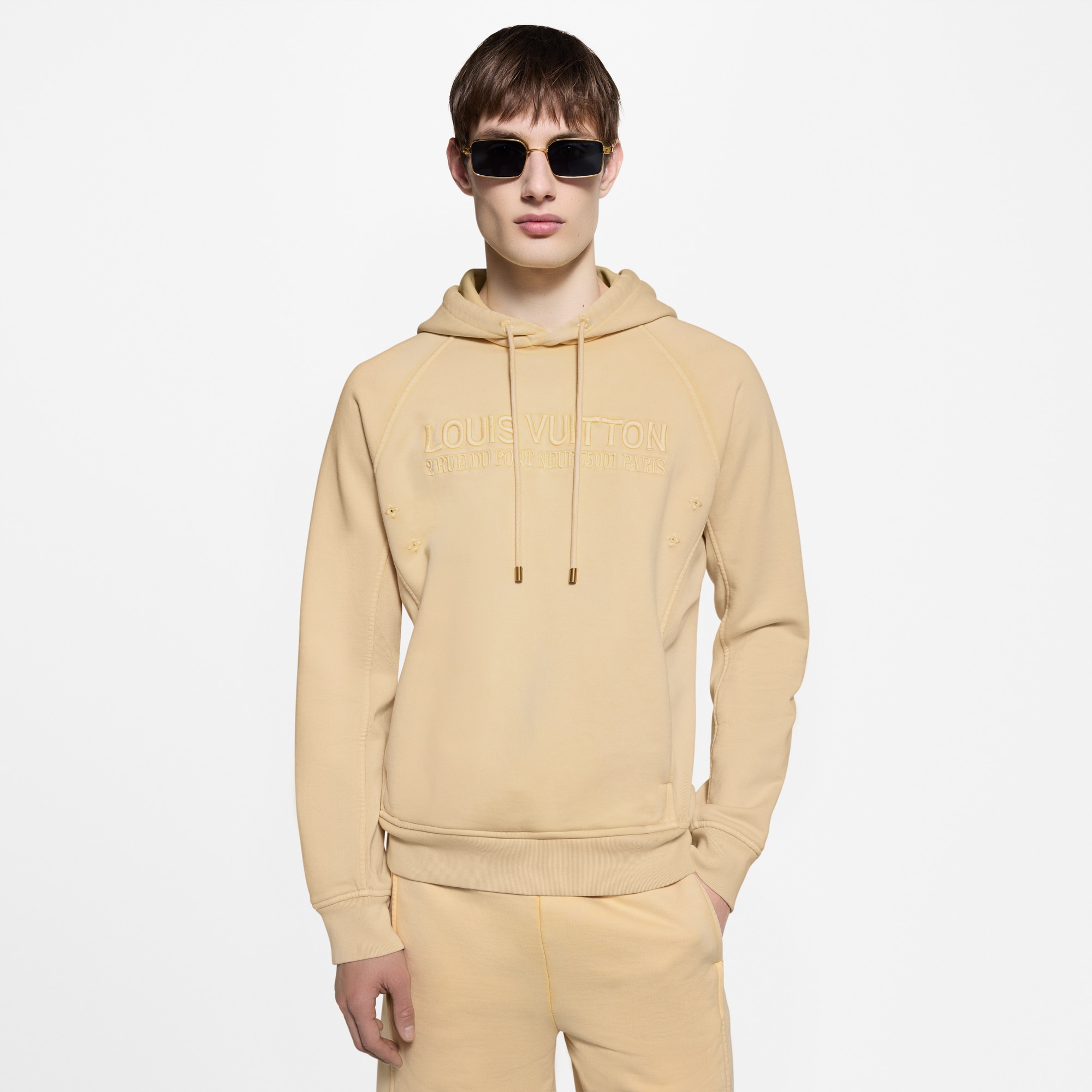 Washed Ribbed Hoodie  in Men