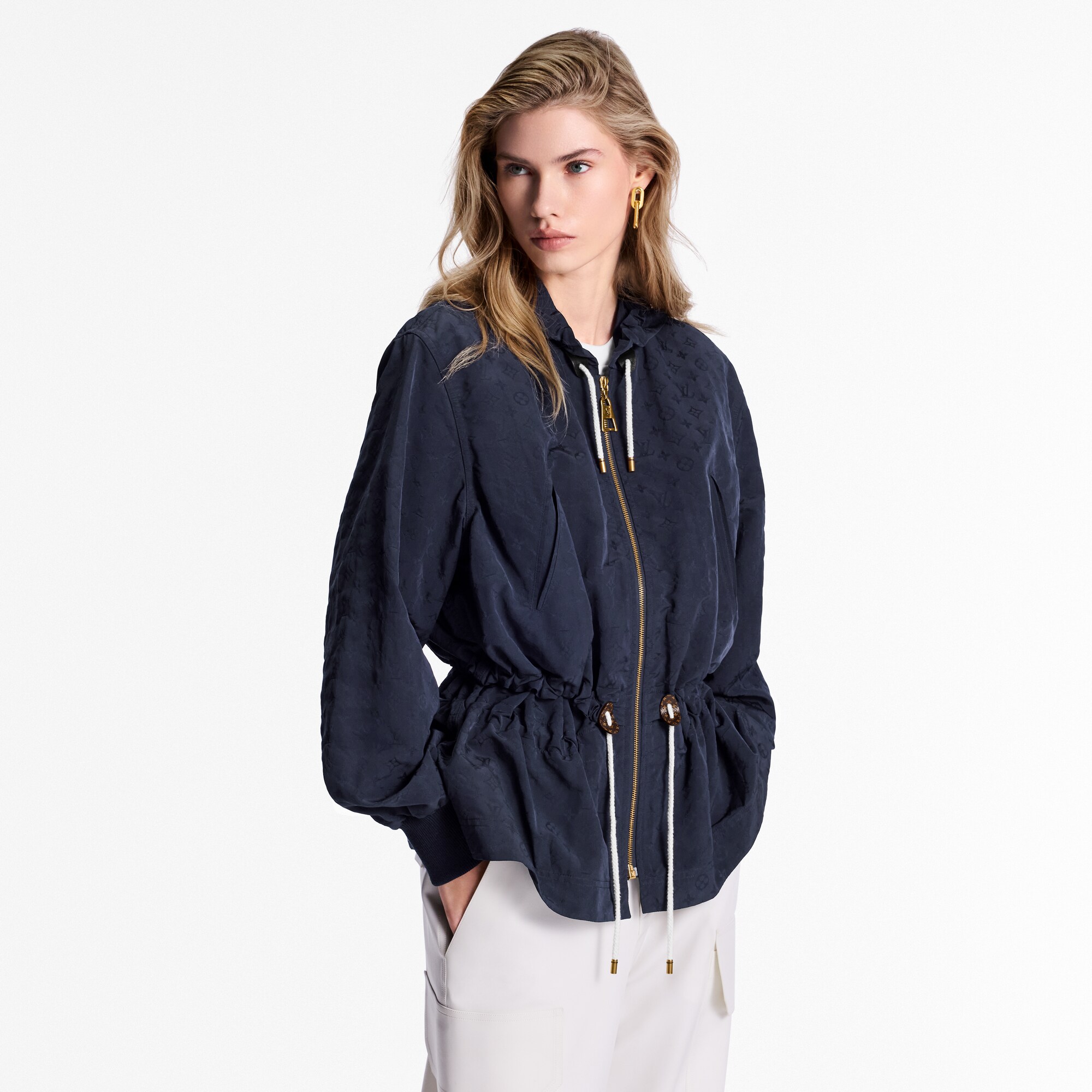 Water-Repellent Monogram Parka  in Women