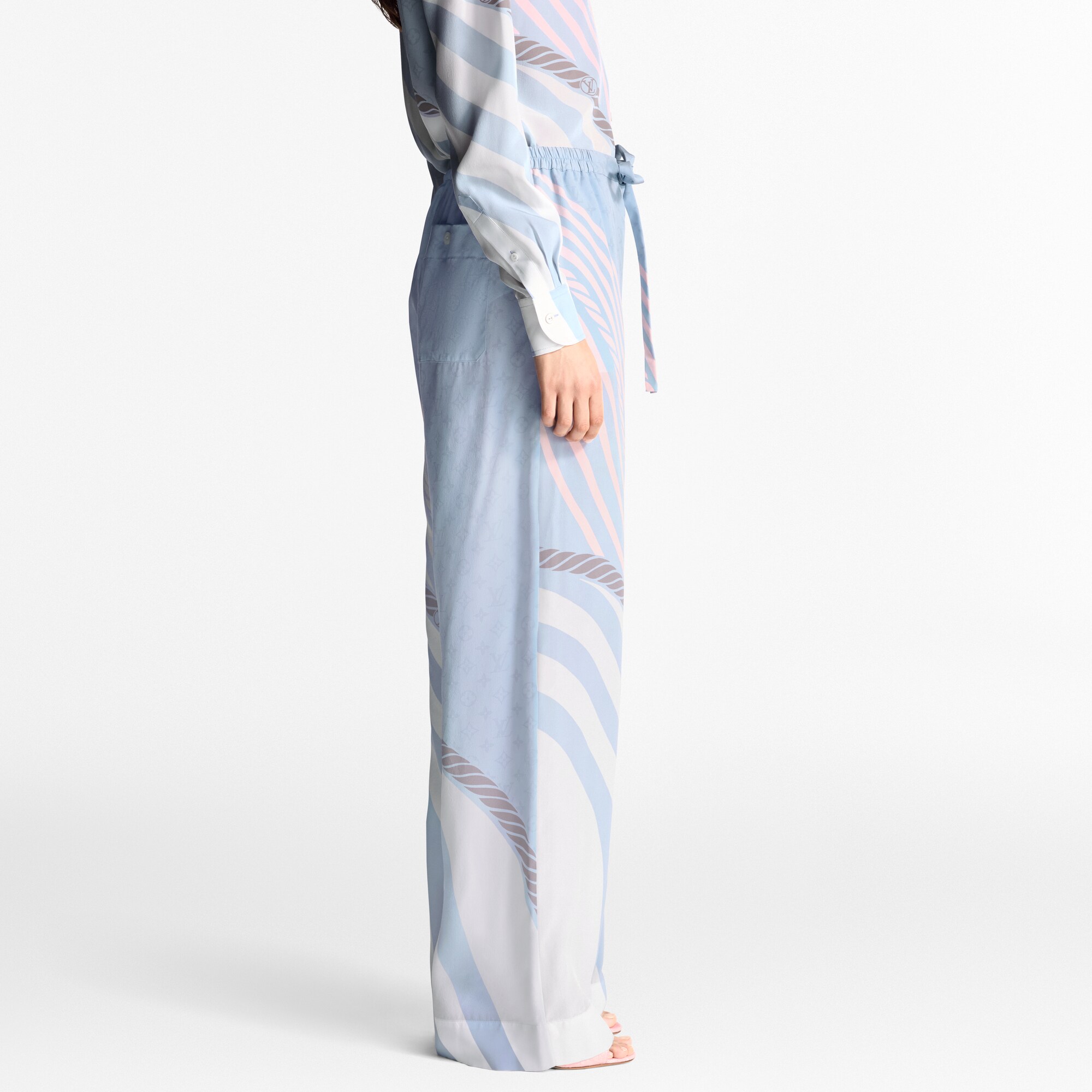 Wave Print Pajama Pants  in Women