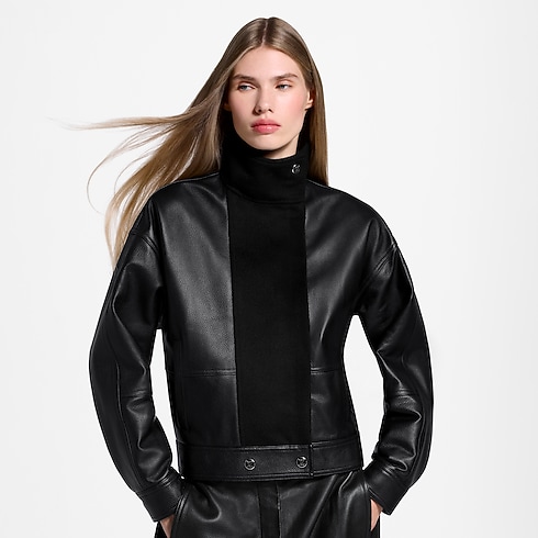 Wool Insert Biker Jacket in Women's Ready to Wear Coats and Jackets collections by Louis Vuitton (Product zoom)
