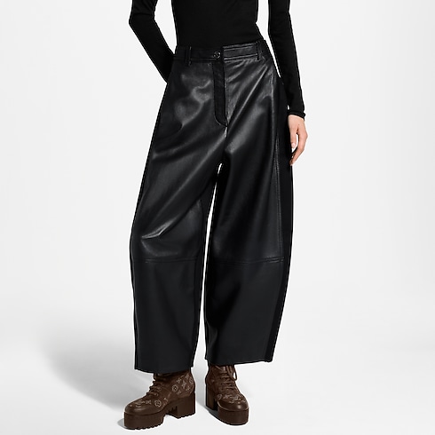 Wool Insert Leather Balloon Pants in Women's Ready to Wear Pants and Shorts collections by Louis Vuitton (Product zoom)