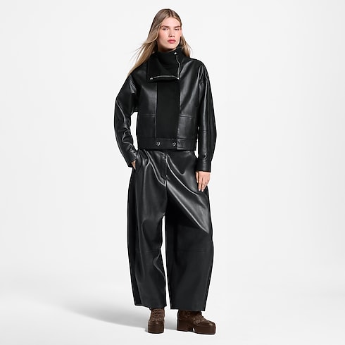 Wool Insert Leather Balloon Pants in Women's Ready to Wear Pants and Shorts collections by Louis Vuitton (Product zoom)