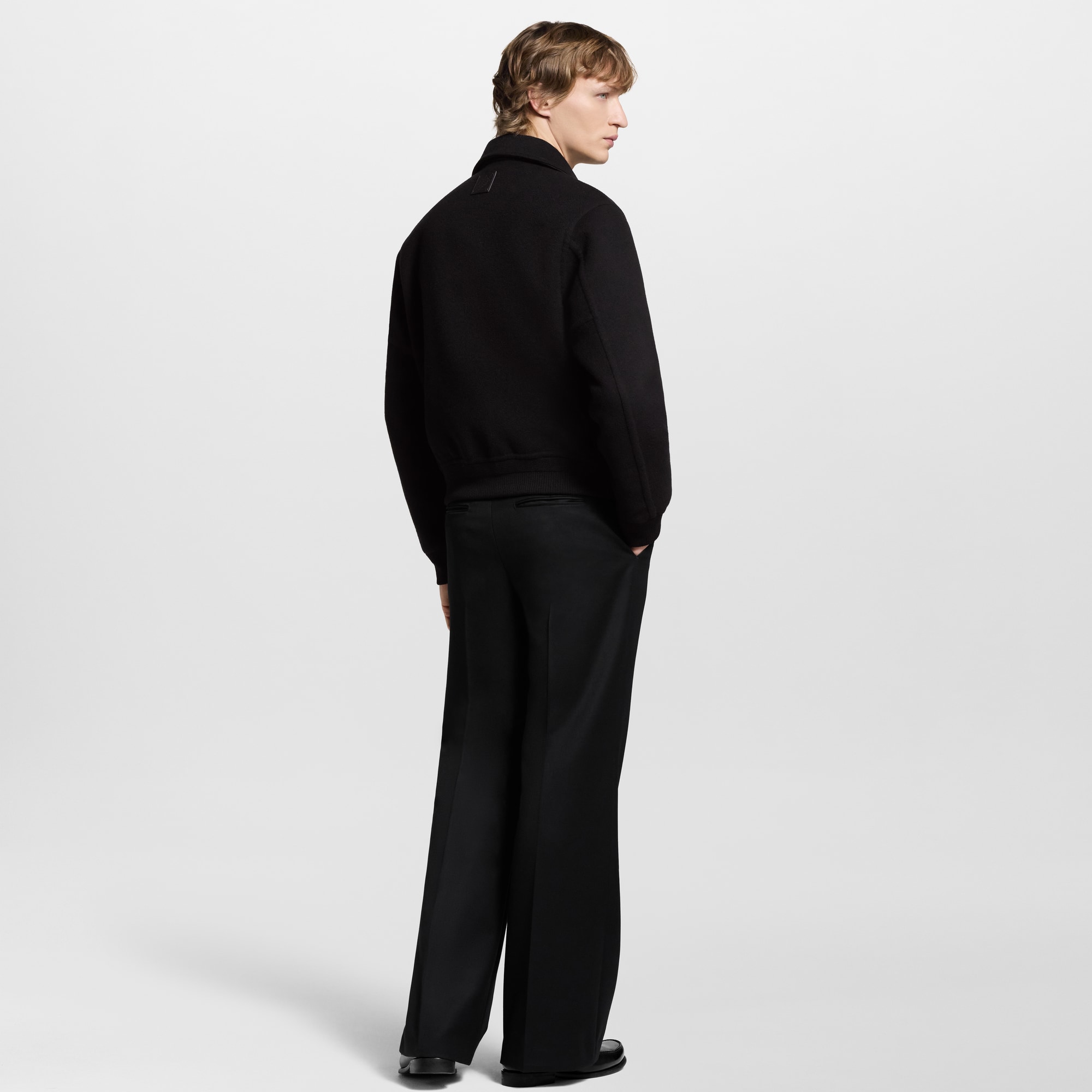 羊毛純絲混紡雙面外套  in 男士