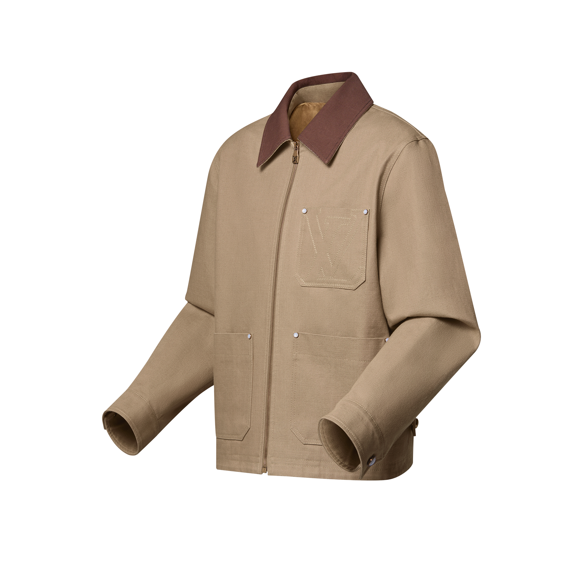 Workwear Cotton Canvas Blouson  in Men