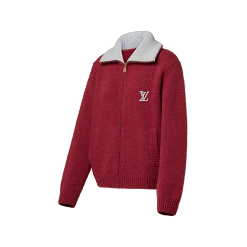 Zipped Knitted Jacket With Signature Motif in Men's Ready to Wear All Ready to Wear collections by Louis Vuitton (Product zoom)