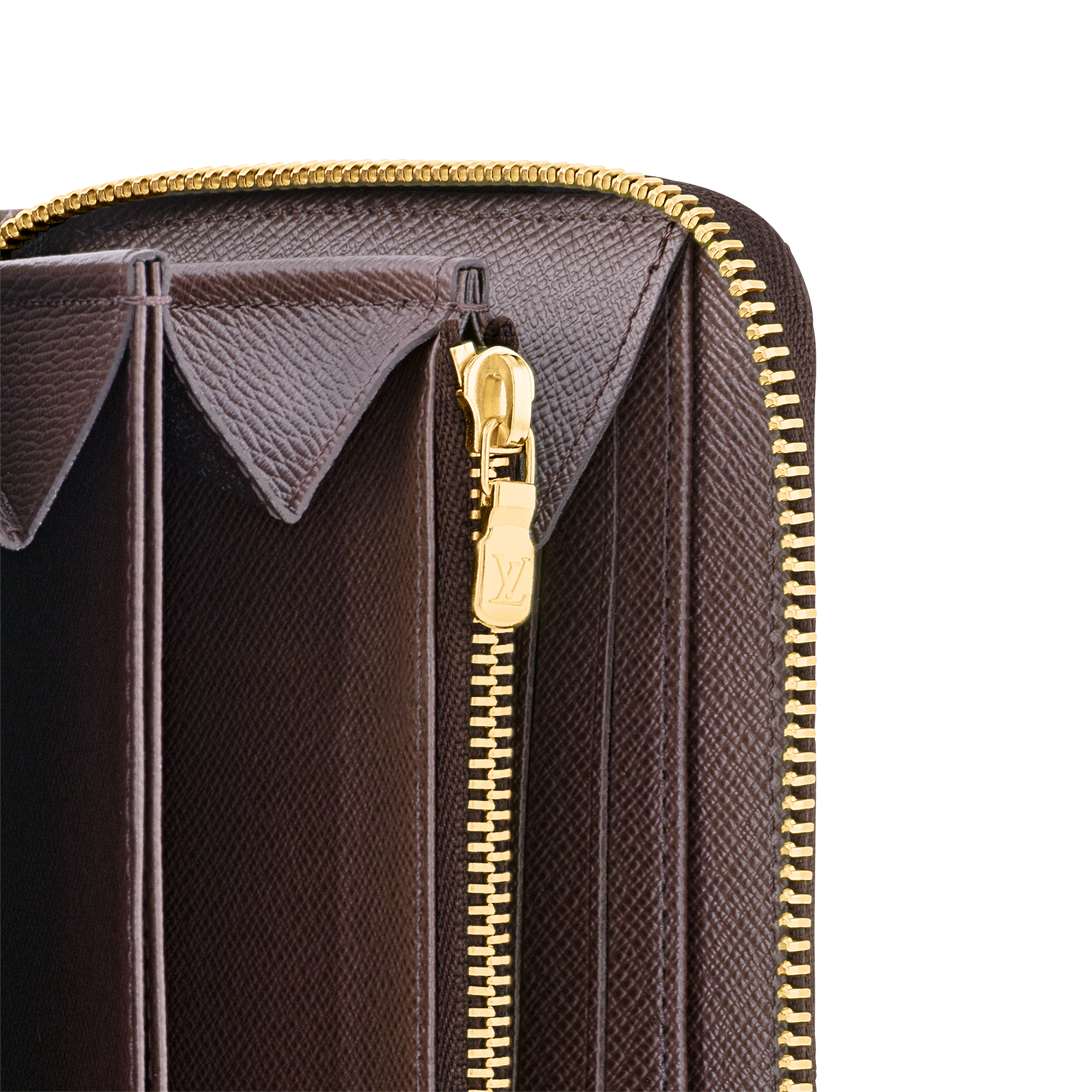 拉鏈銀包 Damier Ebène 帆布 in 女士