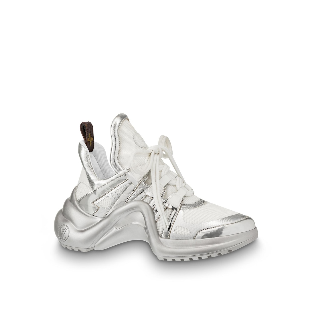 silver louis vuitton sneakers