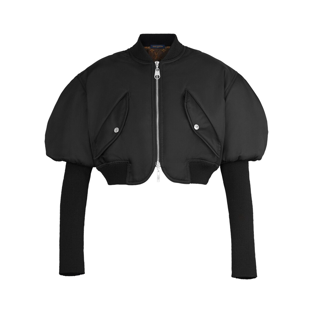 Puff Sleeve Bomber Jacket - Ready to 
