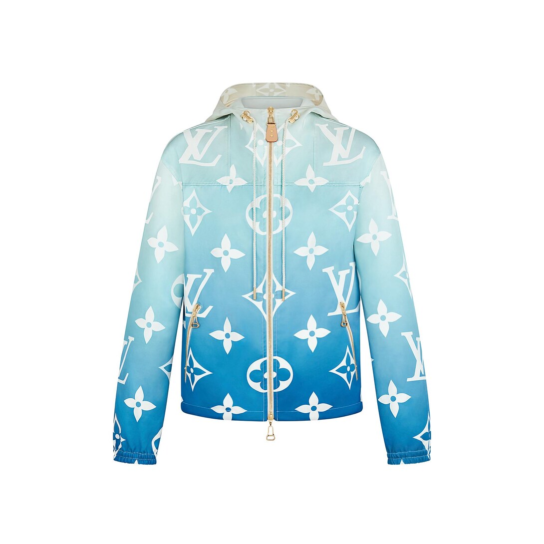 Blue Lagoon Monogram Short Hooded Parka 