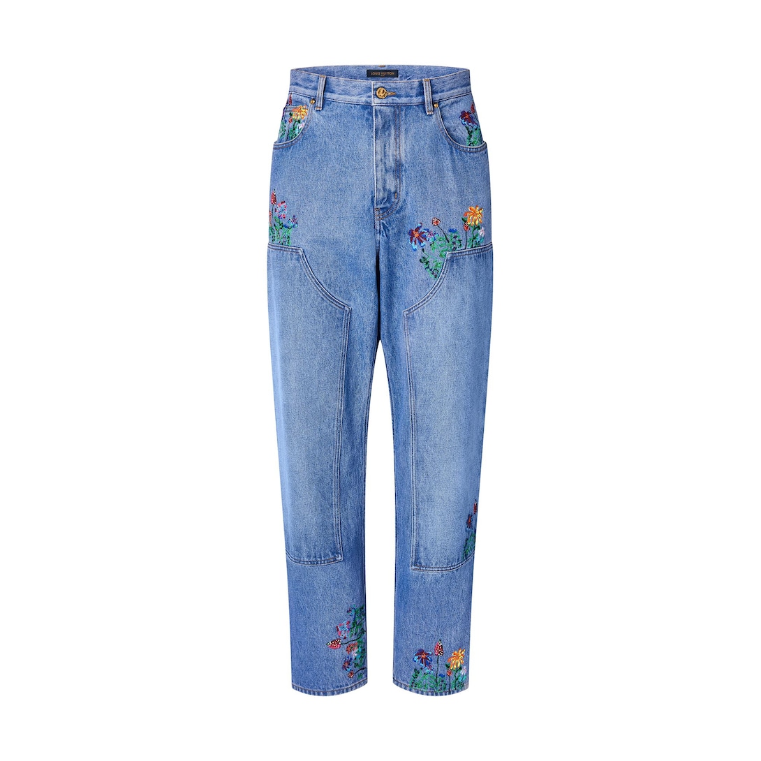 Flower Carpenter Denim Pants - Ready to 