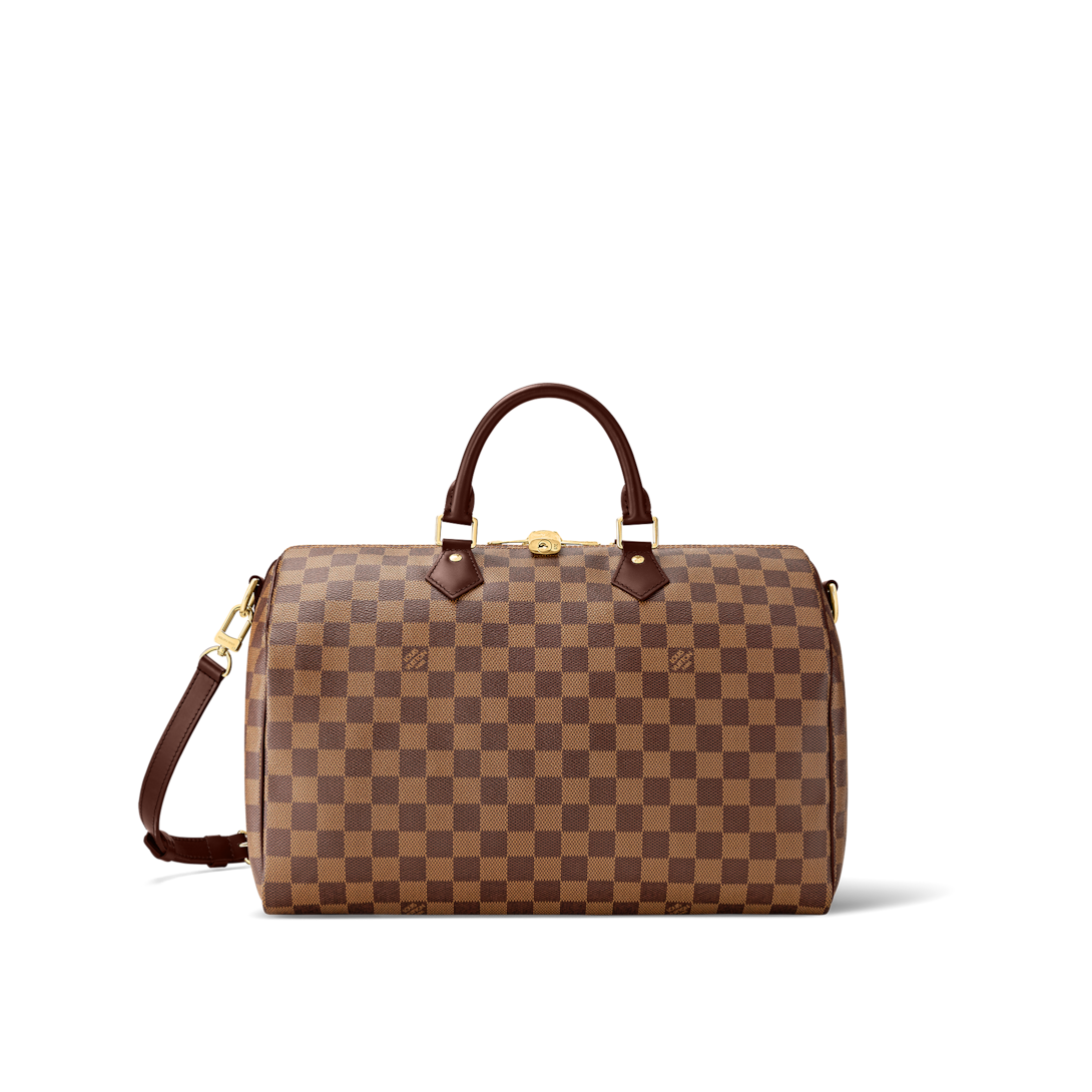 Speedy Bandouliere 35 Damier Ebène Canvas - Handbags | LOUIS VUITTON