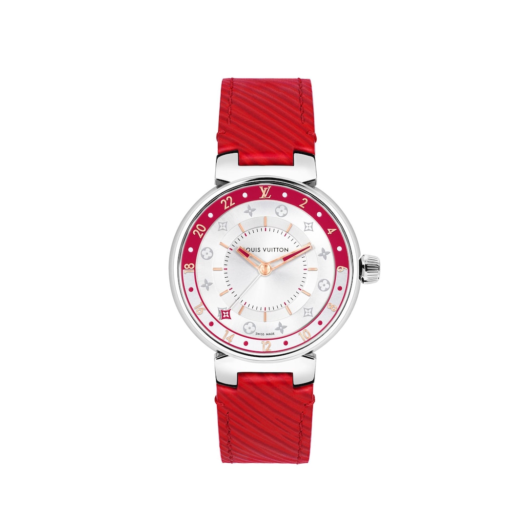 louis vuitton red watch